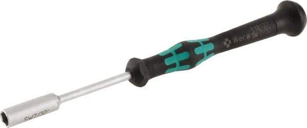 Wera - 7/32" Solid Shaft Precision Nutdriver - Ergonomic Handle, 6-1/4" OAL - Best Tool & Supply