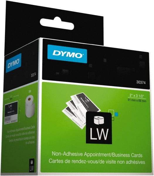 Dymo - 2" Wide x 3-1/2" Long, White Appointment Card Label - For DYMO LabelWriter Printers - Best Tool & Supply