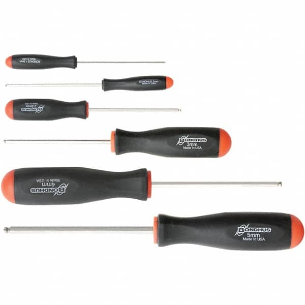 Bondhus - Hex Driver Sets Tool Type: Ball End Size Range (mm): 1.5 - 5 - Best Tool & Supply