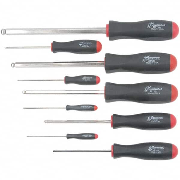 Bondhus - Hex Driver Sets Tool Type: Ball End Size Range (mm): 1.5 - 10 - Best Tool & Supply