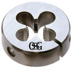 OSG - 1/2-13 UNC Thread, 2" Outside Diam High Speed Steel Round Die - 5/8" Thick, Right Hand Thread, Adjustable - Exact Industrial Supply