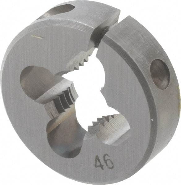 OSG - 5/16-24 UNF Thread, 13/16" Outside Diam High Speed Steel Round Die - 1/4" Thick, Right Hand Thread, Adjustable - Exact Industrial Supply