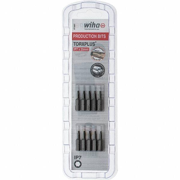 Wiha - 1/4" Drive IP7 Torx Plus Screwdriver Bit - 1" OAL, Insert Bit - Best Tool & Supply