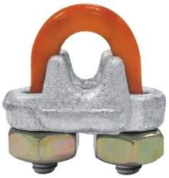 CM - 3/4" Wire Rope U-Bolt Clip - 5/8-11, 1-1/2" Between Centers, Galvanized - Best Tool & Supply