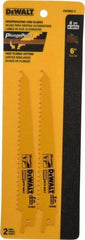 DeWALT - 6" Long, Bi-Metal Reciprocating Saw Blade - Tapered Profile, 6 TPI, Toothed Edge, Universal Shank - Best Tool & Supply