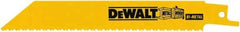 DeWALT - 6" Long, Bi-Metal Reciprocating Saw Blade - Straight Profile, 10 to 14 TPI, Toothed Edge, Universal Shank - Best Tool & Supply