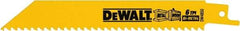 DeWALT - 6" Long, Bi-Metal Reciprocating Saw Blade - Straight Profile, 6 TPI, Toothed Edge, Universal Shank - Best Tool & Supply