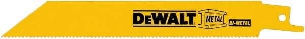 DeWALT - 4" Long, Bi-Metal Reciprocating Saw Blade - Straight Profile, 14 TPI, Toothed Edge, Universal Shank - Best Tool & Supply