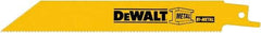 DeWALT - 6" Long, Bi-Metal Reciprocating Saw Blade - Straight Profile, 14 TPI, Toothed Edge, Universal Shank - Best Tool & Supply