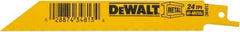 DeWALT - 6" Long, Bi-Metal Reciprocating Saw Blade - Straight Profile, 24 TPI, Toothed Edge, Universal Shank - Best Tool & Supply