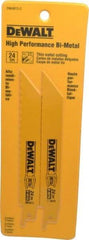 DeWALT - 6" Long x 3/4" Thick, Bi-Metal Reciprocating Saw Blade - Straight Profile, 24 TPI, Toothed Edge, Universal Shank - Best Tool & Supply