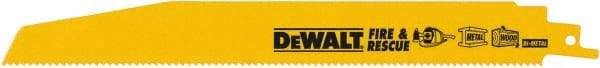 DeWALT - 6" Long, Bi-Metal Reciprocating Saw Blade - Straight Profile, 10 TPI, Toothed Edge, Universal Shank - Best Tool & Supply