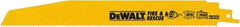 DeWALT - 6" Long, Bi-Metal Reciprocating Saw Blade - Straight Profile, 14 TPI, Toothed Edge, Universal Shank - Best Tool & Supply