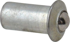 Gibraltar - 1/4" Body Length x 1/8" Body Diam, 0.4 Lb Init to 1.3 Lb Final End Force, Steel Press Fit Ball Plunger - 3/32" Ball Diam, 0.035" Max Ball Reach, 0.032" Flange Thickness - Best Tool & Supply