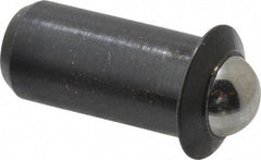 Gibraltar - 0.0786" Body Length x 3/8" Body Diam, 5 Lb Init to 14 Lb Final End Force, Steel Press Fit Ball Plunger - 5/16" Ball Diam, 0.11" Max Ball Reach, 0.078" Flange Thickness - Best Tool & Supply