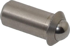 Gibraltar - 0.0394" Body Length x 3/16" Body Diam, 2 Lb Init to 5 Lb Final End Force, Stainless Steel Press Fit Ball Plunger - 5/32" Ball Diam, 0.058" Max Ball Reach, 0.04" Flange Thickness - Best Tool & Supply