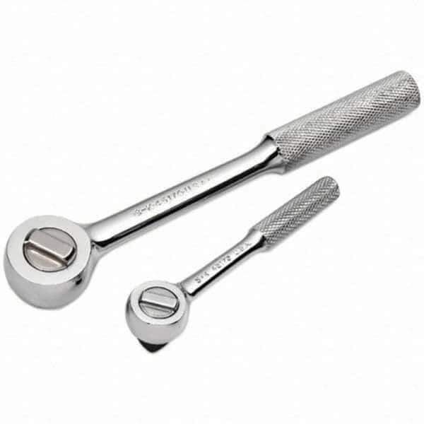 SK - Round Head - Chrome Finish, 6-1/2" OAL, 60 Gear Teeth - Best Tool & Supply