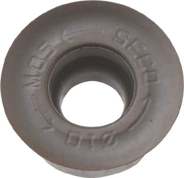 Seco - RDKT10T3M0 M05 Grade T350M Carbide Milling Insert - TiCN/Al2O3 Finish, 0.156" Thick, 0.263" Inscribed Circle, 0.008" Corner Radius - Best Tool & Supply