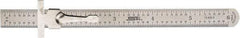 SPI - 6" Long, 1/64, 1/32", Decimal Equivalency Table Graduation, Flexible Stainless Steel Rule - 10R/D Graduation Style, 1/2" Wide, Silver, Brushed Finish - Best Tool & Supply