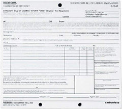 REDIFORM - 50 Sheet, 8-1/2 x 7", Bill of Lading - White - Best Tool & Supply