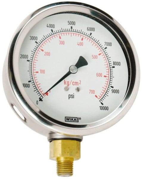 Value Collection - 0 to 10000 Scale Range Pressure Dry Gauge - 1.5 Percent of Scale Accuracy - Best Tool & Supply