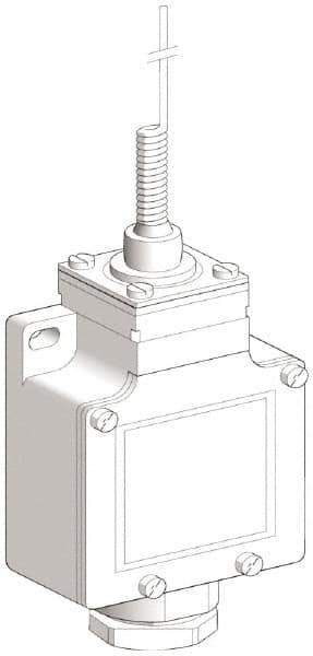 Telemecanique Sensors - SPDT, NC/NO, 240 VAC, 250 VDC, Screw Terminal, Cat Whisker Actuator, General Purpose Limit Switch - 1, 2, 4, 6, 12, 13, 6P NEMA Rating, IP66 IPR Rating - Best Tool & Supply