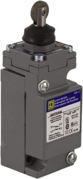 Square D - SPDT, NC/NO, 600 Volt Screw Terminal, Roller Plunger Actuator, General Purpose Limit Switch - 1, 2, 4, 6, 12, 13, 6P NEMA Rating, IP67 IPR Rating - Best Tool & Supply