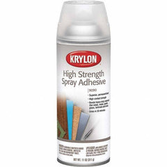 Krylon - 11 oz Aerosol Clear Spray Adhesive - High Tack, 120°F Heat Resistance, 15 Sq Ft Coverage, High Strength Bond, 120 min Max Bonding Time, Flammable - Best Tool & Supply