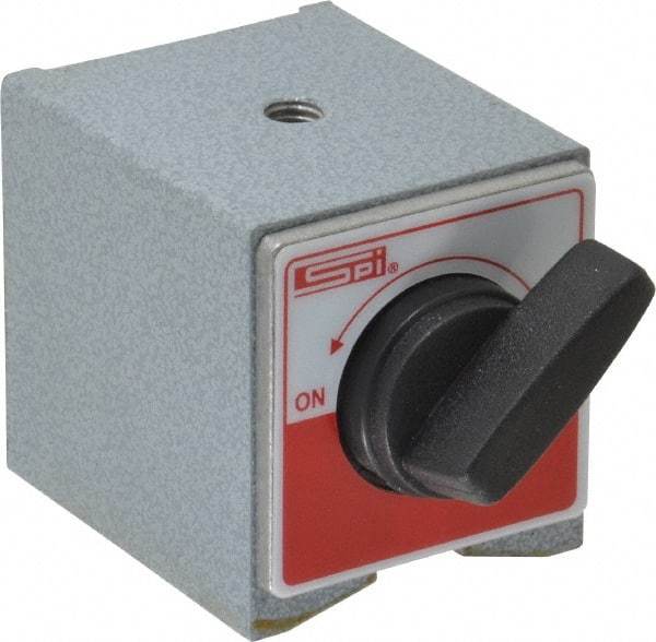 SPI - 2-1/4" Long x 2" Wide x 2-1/8" High Magnetic Indicator Base with On/Off Switch - 160 Lb Magnetic Pull - Best Tool & Supply