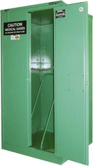 Securall Cabinets - 1 Door, Green Steel Standard Safety Cabinet for Flammable and Combustible Liquids - 46" High x 23" Wide x 18" Deep, Self Closing Door, 3 Point Key Lock, D, E Cylinder Capacity - Best Tool & Supply