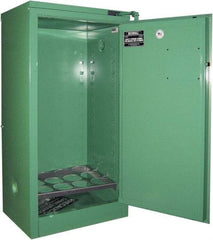 Securall Cabinets - 1 Door, Green Steel Standard Safety Cabinet for Flammable and Combustible Liquids - 46" High x 23" Wide x 18" Deep, Self Closing Door, 3 Point Key Lock, D, E Cylinder Capacity - Best Tool & Supply