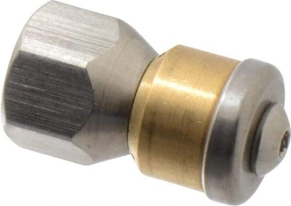 Value Collection - 3,000 psi Rotating, Sewer Pressure Washer Nozzle - 8mm Orifice Diam, 1/4" Thread - Best Tool & Supply