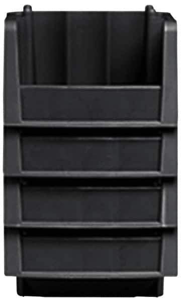 Akro-Mils - 11-7/8" Deep, Black Polypropylene Hopper Stacking Bin - 7" High x 8-3/8" Wide x 11-7/8" Long - Best Tool & Supply