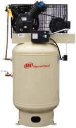 Ingersoll-Rand - 10 hp, 120 Gal Stationary Electric Vertical Air Compressor - Three Phase, 175 Max psi, 35 CFM, 230 Volt - Best Tool & Supply