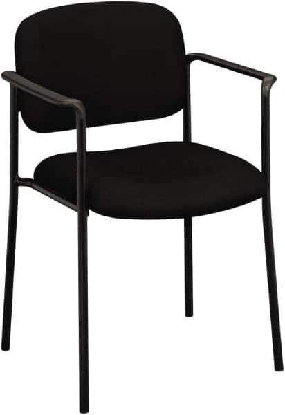 Basyx - Fabric Black Stacking Chair - Black Frame, 23-1/4" Wide x 21" Deep x 32-3/4" High - Best Tool & Supply