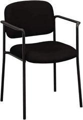 Basyx - Fabric Black Stacking Chair - Black Frame, 23-1/4" Wide x 21" Deep x 32-3/4" High - Best Tool & Supply