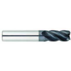 1/8" Dia. - 3/8" LOC - 1-1/2" OAL - .010-.015 Radius 4 FL Carbide S/E HP End Mill-AlTiN - Best Tool & Supply