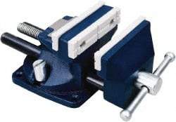 Gibraltar - 3-1/2" Jaw Width x 7" Jaw Opening Capacity, 1-1/2" Throat Depth, Bench & Pipe Combination Vise - 1/32 to 7/8" Pipe Capacity, Swivel Base, Bolt Down Attachment, Cast Iron - Best Tool & Supply