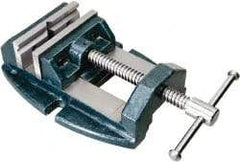 Gibraltar - 5" Jaw Opening Capacity x 2" Throat Depth, Horizontal Drill Press Vise - 5" Wide x 2" High Jaw, Stationary Base, Standard Speed, 12" OAL x 3" Overall Height, Cast Iron - Best Tool & Supply