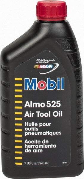 Mobil - Bottle, ISO 46, Air Tool Oil - 46 Viscosity (cSt) at 40°C, 7.3 Viscosity (cSt) at 100°C, Series Almo 525 - Best Tool & Supply