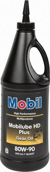 Mobil - 0.25 Gal Bottle, Gear Oil - 14.8 St Viscosity at 100°C, 141 St Viscosity at 40°C - Best Tool & Supply