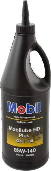 Mobil - 0.25 Gal Bottle, Gear Oil - 26.6 St Viscosity at 100°C, 260 St Viscosity at 40°C - Best Tool & Supply