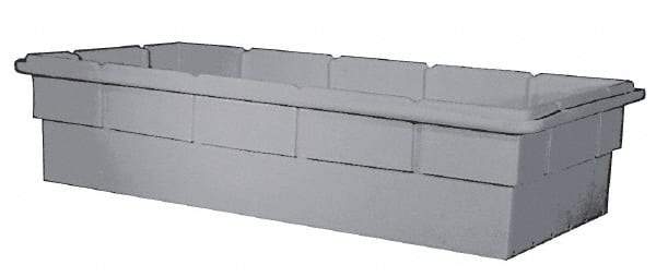 Bayhead Products - Gray Polyethylene Tote Container - Nesting, 48-1/2" Long x 23" Wide x 13-1/2" High - Best Tool & Supply