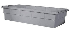 Bayhead Products - Gray Polyethylene Tote Container - Nesting, 38-1/2" Long x 18" Wide x 9" High - Best Tool & Supply