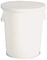 Bayhead Products - 33 Gal Gray Round Trash Can - Polyethylene, 27" High - Best Tool & Supply