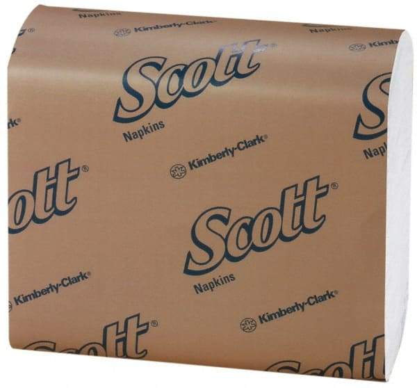 Scott - 10,000 Piece, 7" Long x 13-1/2" Wide, Tall Folded Dispenser Snack Paper Napkins - 1 Ply, White - Best Tool & Supply