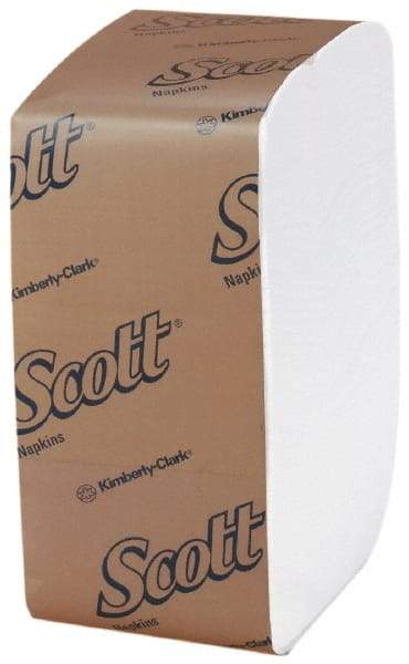 Scott - 12" Long x 13" Wide, Mini Fold Dispenser Dinner Paper Napkins - 1 Ply, White - Best Tool & Supply