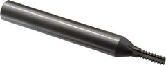 Scientific Cutting Tools - 7/16-20 Thread, 3/4" Shank Diam, Bright Coating, Solid Carbide Straight Flute Thread Mill - 4 Flutes, 6" OAL, 7/16" Min Noml Diameter - Best Tool & Supply