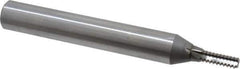 Scientific Cutting Tools - 7/16-24 Thread, 3/4" Shank Diam, Bright Coating, Solid Carbide Straight Flute Thread Mill - 4 Flutes, 6" OAL, 7/16" Min Noml Diameter - Best Tool & Supply