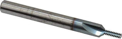 Scientific Cutting Tools - #8-32 Thread, 1/4" Shank Diam, TiCN Coating, Powdered Metal Straight Flute Thread Mill - 3 Flutes, 2-1/2" OAL, #8 Min Noml Diameter - Best Tool & Supply